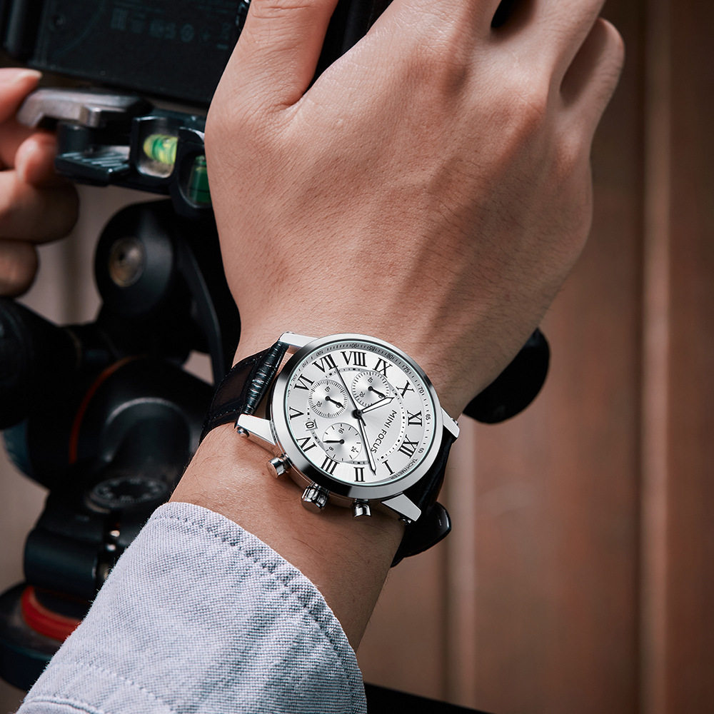 MINIF Watch OCUS Fox Night Glow Waterproof Leather Strap Casual Fashion Men's 0415G_voghion.com