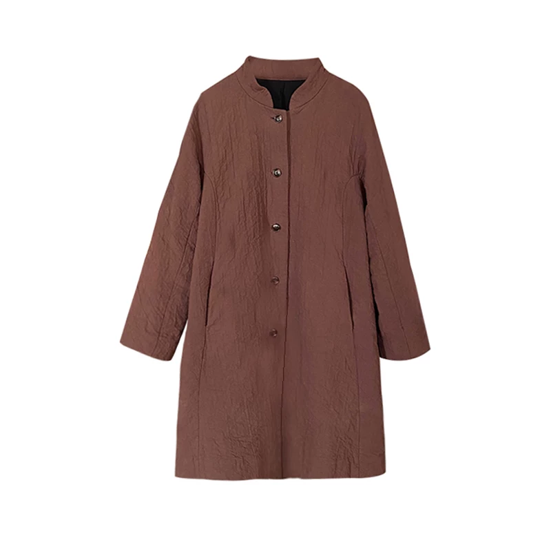 大拙 Retro classic trench coat, mid length, high-quality style, bright catchy style