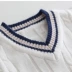 Áo len mới cho bé gái 2017 áo len cashmere bé trai và bé gái cổ chữ V dày trong áo len bé trai đan áo len áo gile nỉ cho bé trai bé gái Áo ghi lê