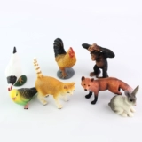 Реалистичный кролик, познавательная игрушка, петух, лиса, енот, обезьяна, раннее развитие