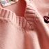Áo vest bé gái dệt kim màu đơn sắc quần áo trẻ em 2019 xuân hè thu đông trẻ em áo len cổ chữ V - Áo ghi lê quần áo trẻ em nam Áo ghi lê