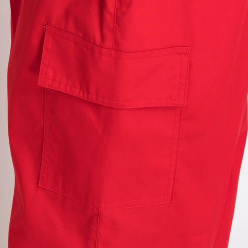 Комбинезон, красные штаны, летний антистатический лонгслив