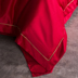 New ice silk giường bốn mảnh cưới đỏ 1.5 m 1.8 m giường, lụa đôi quilt cover Tencel sheets Bộ đồ giường bốn mảnh