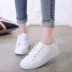 Nhỏ màu trắng giày nữ 2018 mùa hè mới giày vải hoang dã đáy phẳng giày giản dị cơ bản giày sinh viên chic trắng