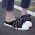 Một nửa giày vải nữ mùa hè 2018 hoang dã Hàn Quốc giày thường phẳng sinh viên board giày giày nhỏ màu trắng phụ nữ