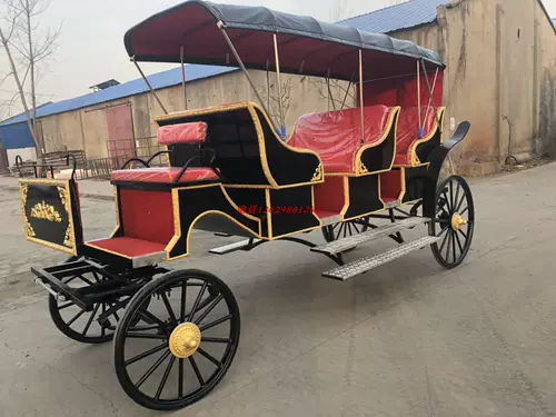 Продажа изысканной туристической туристической перевозки в стиле европейского стиля настоящая каретка живописные места, туристический туризм, туристический свадебный прием пищи.