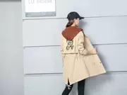 Phiên bản Hàn Quốc của bộ đồ cotton mùa đông gấu trùm đầu áo khoác dày cộng với nhung cashmere thời trang hoang dã - Accentuated eo áo