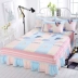 Khăn trải giường váy trượt nệm bảo vệ giường bìa bedspread thiết 1,8 2,2 2 m mùa hè phần mỏng - Váy Petti ga giường viền họa tiết Váy Petti