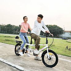 Двухместный / трехместный велосипед k+pop两人三人骑行双人自行车折叠20寸景区出租观光家庭亲子出游
