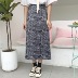 Cổng cổ điển gió chic shirt letter in ấn lỏng T-Shirt + lá váy hai mảnh phù hợp với nữ cổng hương vị shop quần áo nữ Bộ đồ