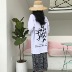 Cổng cổ điển gió chic shirt letter in ấn lỏng T-Shirt + lá váy hai mảnh phù hợp với nữ cổng hương vị shop quần áo nữ Bộ đồ