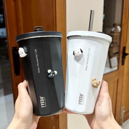 Высококачественный стакан, летняя трубочка, вместительная и большая чайная чашка со стаканом