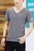 Của nam giới mùa hè mới ngắn tay T-Shirt nam thanh niên vòng cổ Slim Hàn Quốc sinh viên áo sơ mi băng lụa đồ ngủ mùa hè ăn mặc