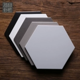 Шестиугольная кирпичная черно -белая матовая плитка Простая современная сплошная цветная гексагональная цветная анти -скользящая плитка плитка плитка шестигранник