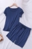 Modal Pyjama Quần short tay ngắn dành cho nữ Thiết lập dịch vụ gia đình hai mảnh rộng Kích thước lớn Mùa hè Phần mỏng có thể mặc được bên ngoài - Nam giới
