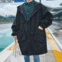 Cai Xukun Chen Linong Fan Yi với đoạn dài dụng cụ áo gió đường phố hip hop áo khoác trùm đầu quần áo áo khoác nam