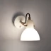 Đài Loan thiết kế trắng ngọc thủy tinh mini gương đèn pha Bắc Âu tối giản phòng khách phòng ngủ đèn ngủ xoay đèn tường kính đèn ốp trần phòng ngủ đèn treo tranh Đèn tường