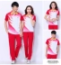 Jin Guan mùa hè mới tay ngắn quần thể thao phù hợp với trang phục khiêu vũ vuông Hàn Quốc lụa trung niên cỡ lớn nhóm áo thun - Thể thao sau bộ quần áo the thao nữ adidas mùa đông Thể thao sau