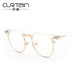 2015 cổ điển retro T-kính khung 8015 nửa khung kim loại khung kính trắng xu hướng gương phẳng kính mắt rayban Kính