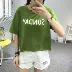 2018 mùa hè mới Hàn Quốc ngắn tay T-Shirt nữ sinh viên lỏng hoang dã thư in màu phù hợp với nửa tay quần áo Áo phông