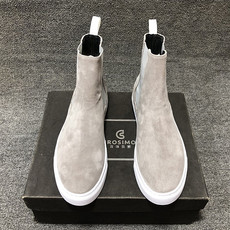Челси сапоги 切尔西靴男真皮韩版圆头chelsea boot男士短靴英伦百搭马丁靴加绒
