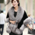 2017 mới nữ lông khăn choàng lông chồn lông siêu fox fur collar cloak chống mùa giải phóng mặt bằng đặc biệt chế biến áo khoác lông cừu nữ Faux Fur