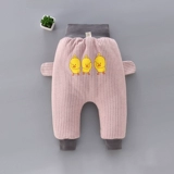 Детские зимние стеганые штаны, удерживающий тепло бандаж пупочный подходит для мужчин и женщин для девочек, увеличенная толщина, 0-1 лет, высокая талия