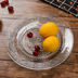 Tấm kính bộ đồ ăn hộ gia đình trong suốt tempered sáng tạo thanh KTV đĩa trái cây vòng Châu Âu khay thủy tinh Đồ ăn tối