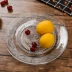 Tấm kính bộ đồ ăn hộ gia đình trong suốt tempered sáng tạo thanh KTV đĩa trái cây vòng Châu Âu khay thủy tinh