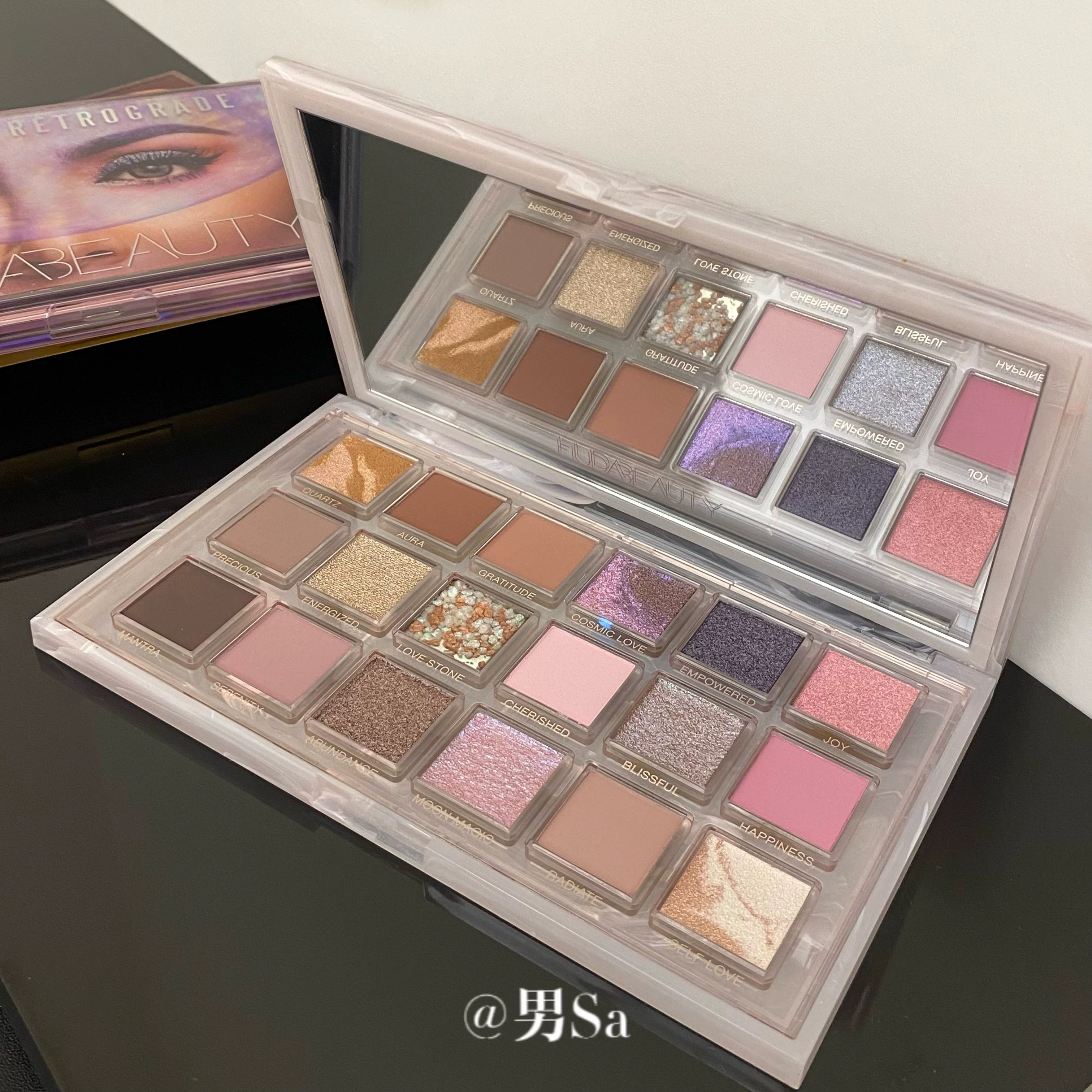 Палетка теней для век Spot HUDABEAUTY18 цвета: Меркурий ретрограде/полярный день роза/обратная роза