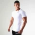 Cơ bắp anh em GYMSHARK tay ngắn tập thể dục quần áo nhanh khô quần bó sát chó đàn hồi thể thao nén cá mập áo thun đào tạo Áo phông thể thao