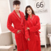 Mùa thu và mùa đông vài chiếc áo choàng tắm san hô flannel áo ngủ cho nữ dày cộng với bộ đồ ngủ nam dài cỡ lớn phục vụ nhà đồ ngủ trẻ em Night Robe