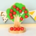 số toán táo gỗ từ Montessori cho trẻ em chơi thực hành nhà hình vui nhộn phù hợp với đồ chơi cha-con Đồ chơi bằng gỗ