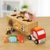 Trẻ em xe tải xe tải xe tải nhận thức xe đồ chơi xe động vật trượt mẫu xe gỗ 2-6 tuổi Đồ chơi bằng gỗ