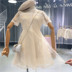Tính khí hollow crochet ren váy nữ 2018 mùa hè mới Hàn Quốc phiên bản của trong suốt ngắn tay cao eo slim dress 	mẫu váy eo đẹp	 Váy eo cao