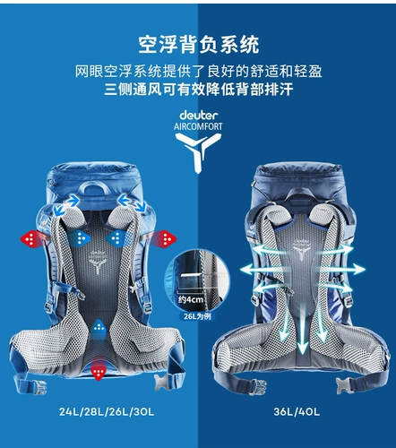 Германия Deuter Dortkuki выходит на пешеходное рюкзак