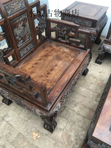 Antiques Ming и Qing Furniture Шесть шесть наборов в династии позднего Цин, полная призрачных лиц