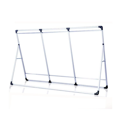 Постерная стойка золото -роботая ручная поднятая алюминиевая однодневная двойная складной плакат -стенд -Полно -тип -тип на пол