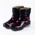 Giày đi mưa nữ đặc biệt ưu đãi mùa thu đông cộng với thời trang nhung ấm áp ống nước ngắn Giày nữ đế cao su chống trơn dày trong giày đi mưa nữ