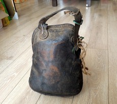 Театр теней 马帮收藏171102-云南茶马古道百年全手工制真皮皮包皮囊-古老独特