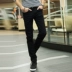 JEANS jeans mùa thu nam triều nam quần tây giản dị thẳng chân quần nam quần đen - Quần jean
