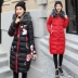 2018 mới hai mặt xuống bông độn phụ nữ ấm hai bên mặc một phần dài của bông áo khoác lớn cổ áo lông thú áo khoác dày Bông