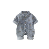 Детский джинсовый милый комбинезон для раннего возраста для выхода на улицу, популярно в интернете, в корейском стиле
