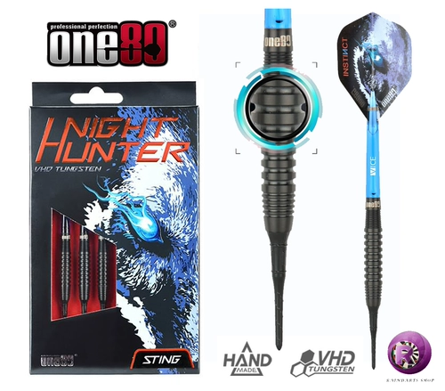 ONE80 Высокая плотность вольфрамового сплава, ночной охотник | Dark Night Hunter Soft Dart Set Professional Dart