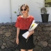 Mùa hè 2019 mới học sinh Hàn Quốc cổ áo vuông retro tay ngắn tay giản dị hoang dã đơn giản của phụ nữ - Áo sơ mi