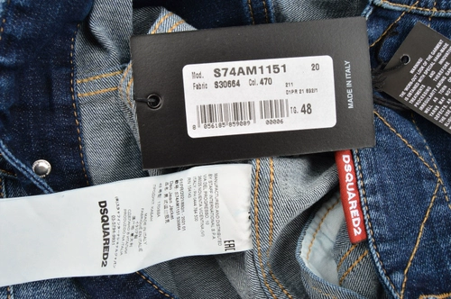 DSQUARD2 S74AM1151 D2 SECO SI -PHONE Мужская старая весна и осенняя стройная куртка Slim Slim Slim Nipper