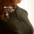 Top 基础 ấm áp hàng đầu của phụ nữ cơ sở màu đen đáy áo sơ mi cao cổ mùa thu áo thun dài tay - Áo ấm