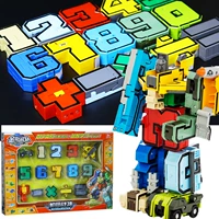 Детские буквы и цифры для обучения математике, трансформер, игрушка, динозавр, комбинированный робот для мальчиков, комплект, Кинг-Конг, боевой отряд