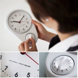 Южная Корея MJK Простые творческие кухонные часы часы часы часы личные тревоги -Релюдиратор Quartz Clock Mini маленькие висящие часы
