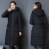 2018 chống mùa bông mới áo khoác dài phần bông quần áo của phụ nữ đầu gối dày Hàn Quốc phiên bản của mỏng giảm béo bông của phụ nữ phần dài áo phao nữ dáng dài đẹp Bông